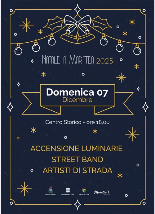 Accensione  luminarie, Natale a Maratea 2025.